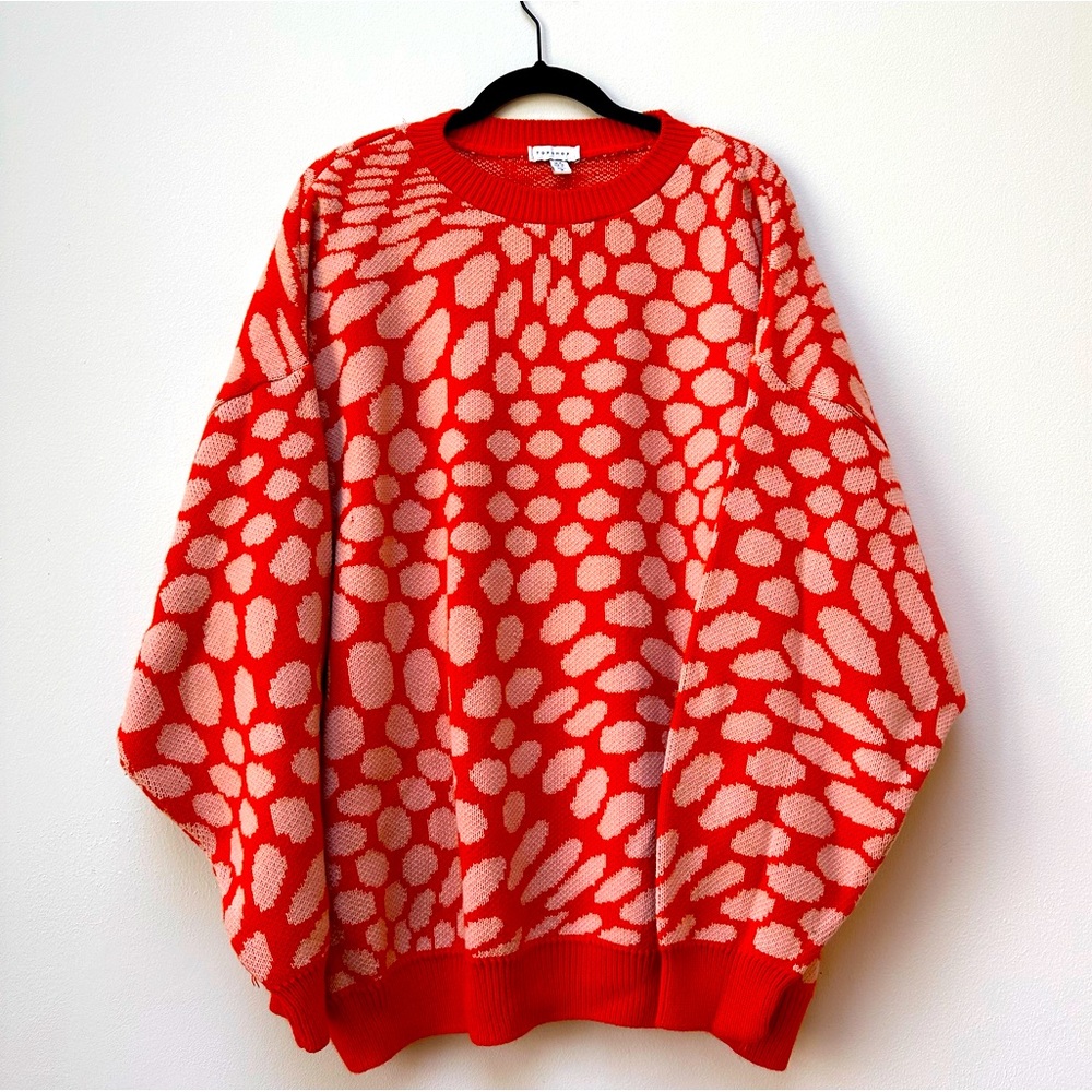 Top shop Orange Spotted Oversized Women’s Sweater